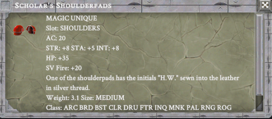 SCHOLAR'S SHOULDERPADS item card